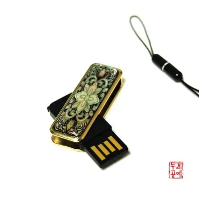 螺钿 USB 存储器(4GB) - 唐草纹