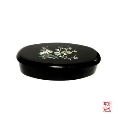 梅花装饰小物盒 [黑色]