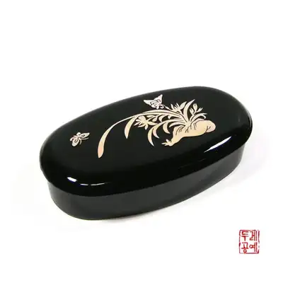兰花装饰小物盒 [黑色]