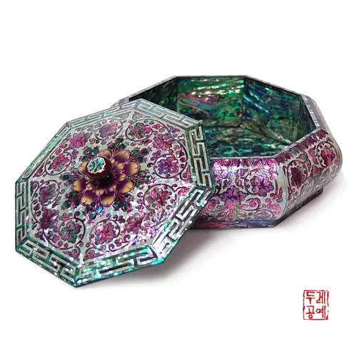 花卉藤蔓八角多用途盒
