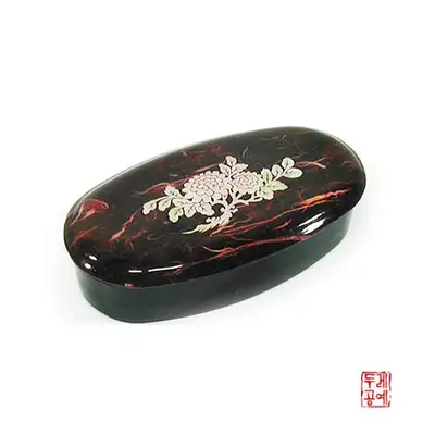 菊花韩纸小物盒[朱合]