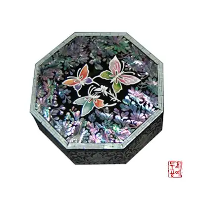 蝴蝶纹八角多用途盒