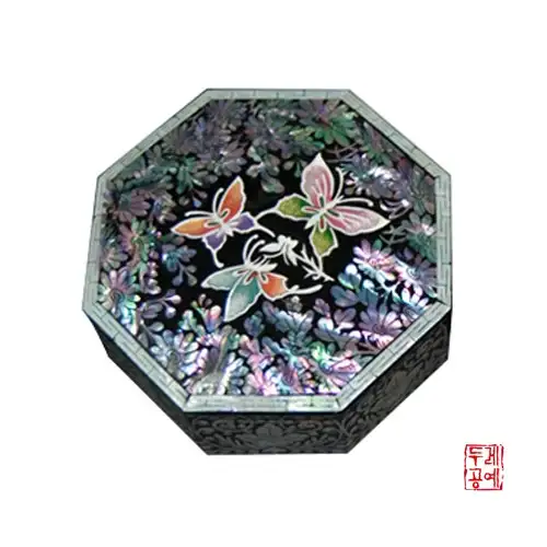 蝴蝶纹八角多用途盒