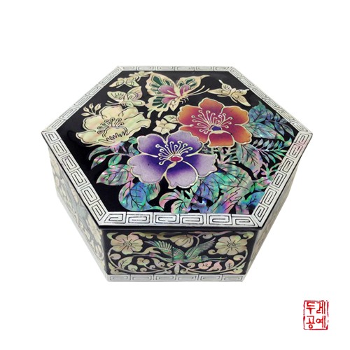 Trumpet Vine Butterfly Hexagon Mini Multi-Purpose Box