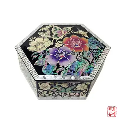 凌霄花蝴蝶六边形迷你多用途收纳盒