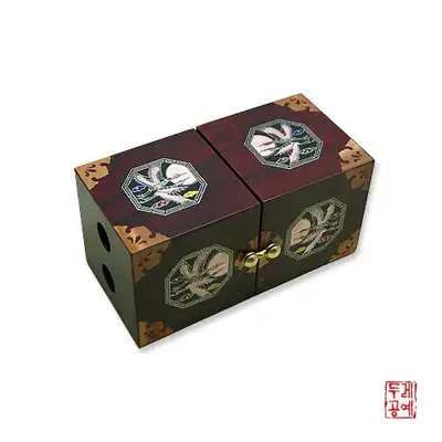 银丝镶嵌双合[鹤八角]