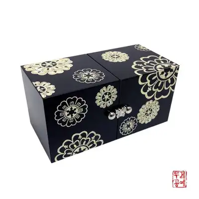 瓦纹莲花迷你双合盒