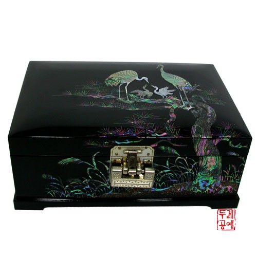 Pine and Crane Jewelry Box
