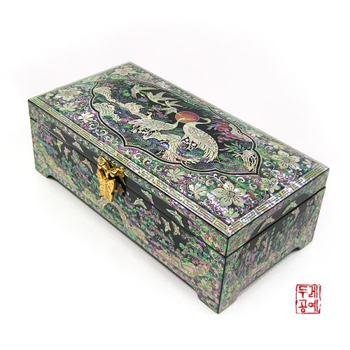 Diamond Pine Crane Butterfly Pattern Jewelry Box