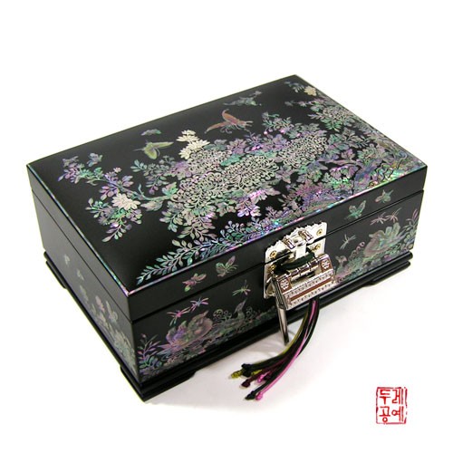 Silk Chrysanthemum Pattern Jewelry Box