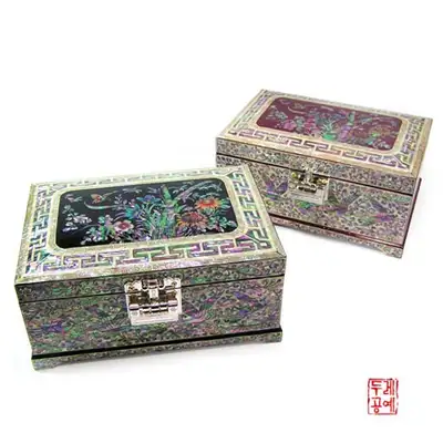 李朝四君子珠宝盒