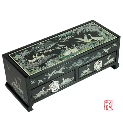 文匣形珠宝盒[松鹤]