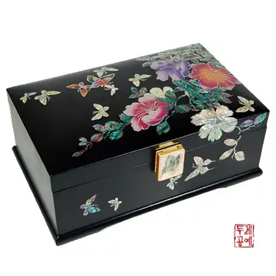 彩绘野花珠宝盒