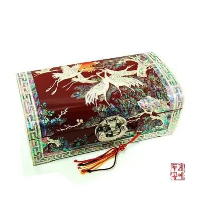 彩画卷纹珠宝盒特大