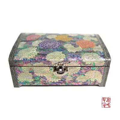 彩绘菊花珠宝盒