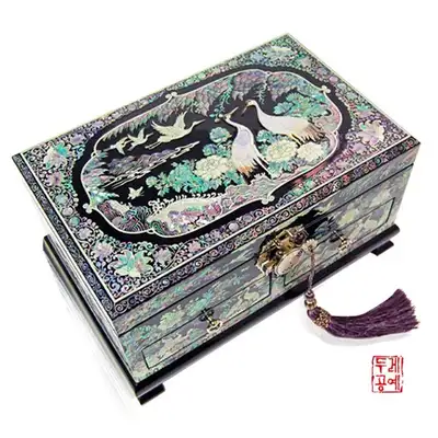 珍珠貝十長生寶石盒