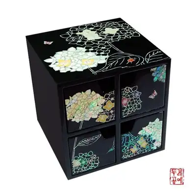 萬開紫延花抽屜珠寶盒[小]