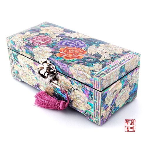 Blooming Peony Butterfly Jewelry Box