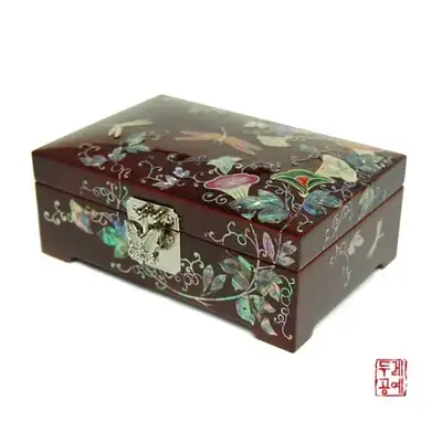 原木喇叭花首饰盒