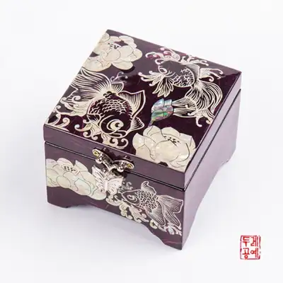 睡莲金鱼珠宝盒（紫色）