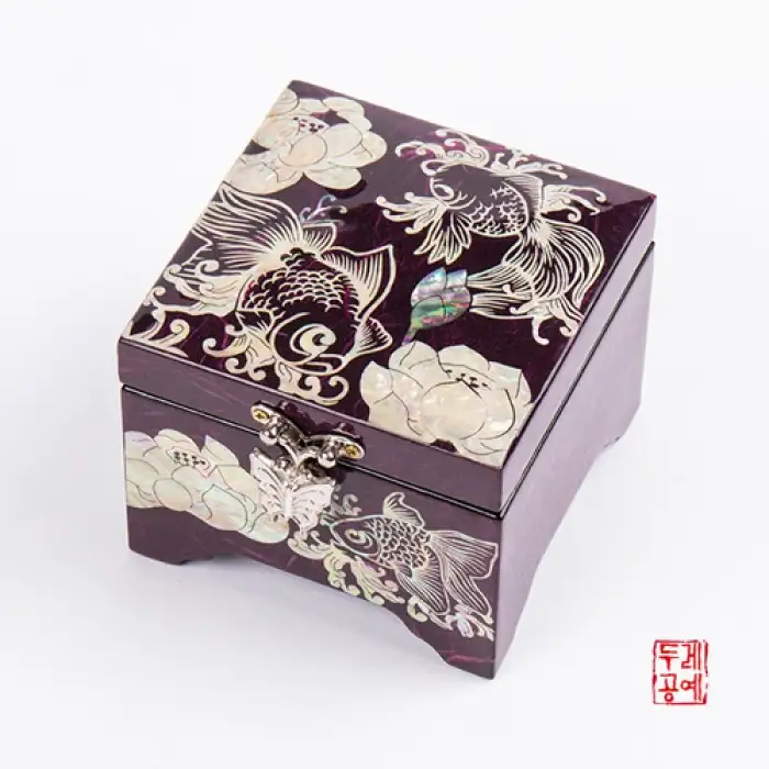 睡莲金鱼珠宝盒（紫色）