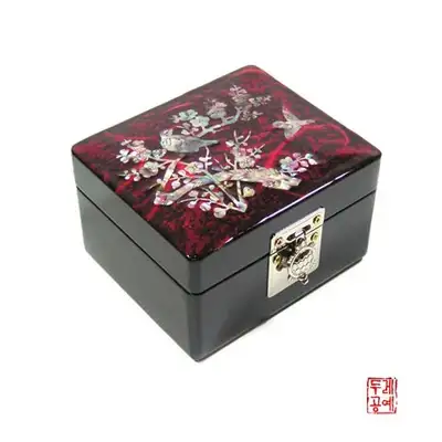 韩纸首饰盒[梅花红色]