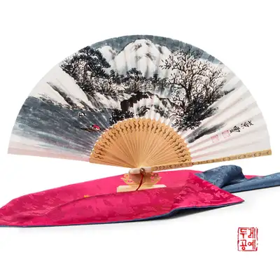 乌竹折扇 手工绘画扇 (春夏秋冬)