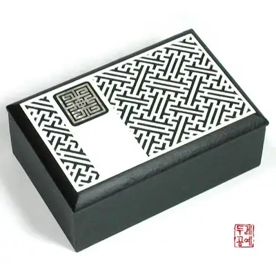 韩纸螺钿名片盒(黑色)