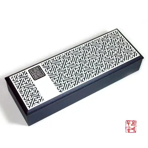 韩纸贝壳笔筒(青色)
