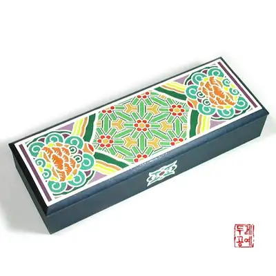 韩纸丹青笔筒(青色)