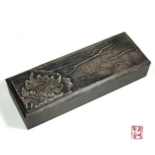 韩纸托怪笔筒(古色)