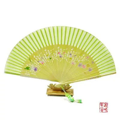絲綢畫扇【花與蝴蝶4】
