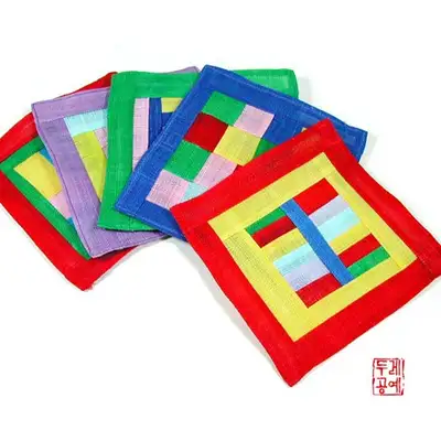 조각补 麻布 杯垫 - 5款