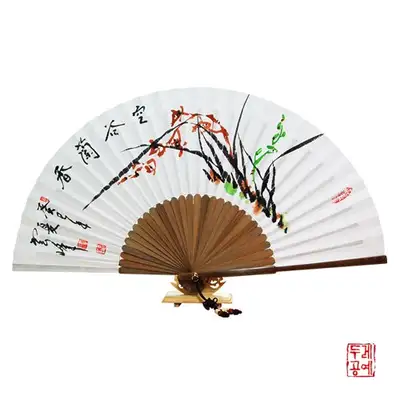 运峰乌竹折扇 [兰花]