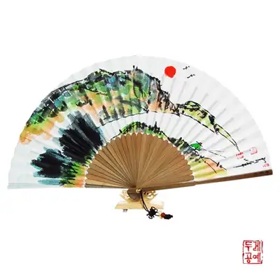 云峰乌竹折扇 [山水画]