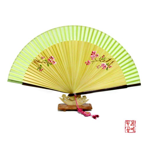 Silk Hand-Painted Fan - Flower