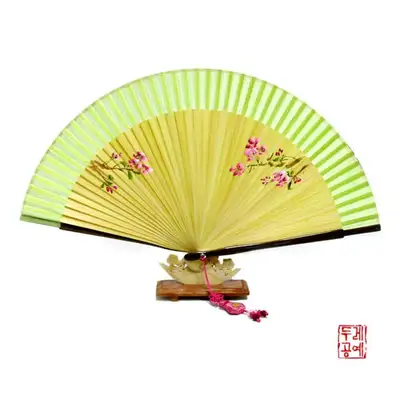 丝绸手绘团扇 - 花卉
