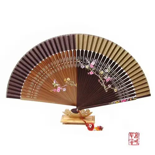 絲綢圖畫扇【梅花與蝴蝶】