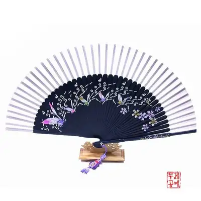 丝绸画扇[花与蝴蝶 2]