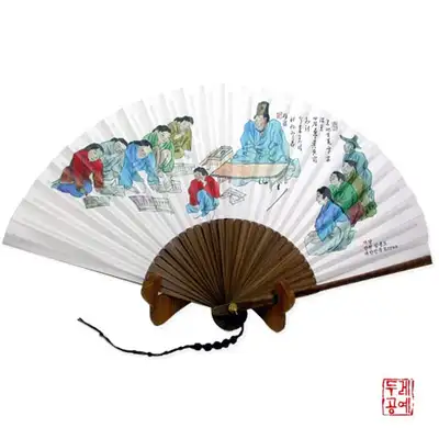 乌竹扇架_檀园 金弘道[书堂]