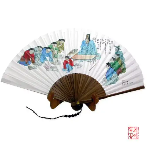 烏竹扇架_檀園 金弘道《書堂》