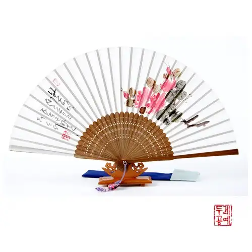 东洋画丝绸折扇