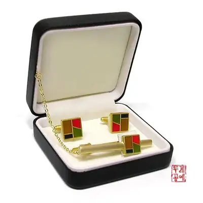 领带夹套装_布贴绣纹样
