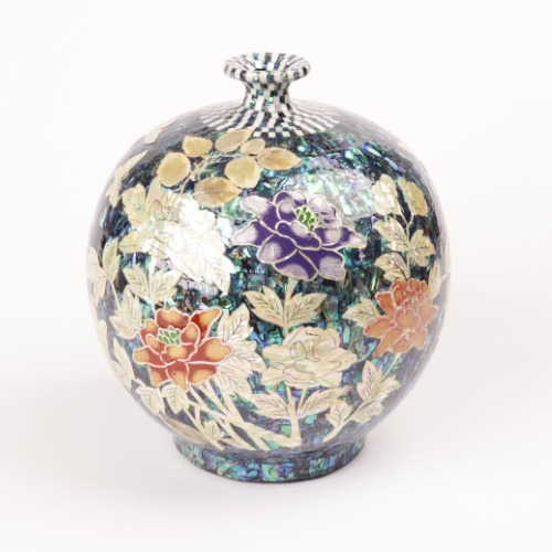 Colored-Drawing Peony Tabard Flower Vase