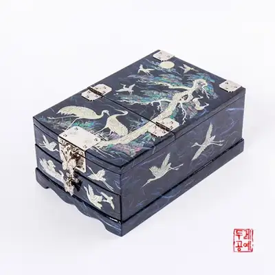 松下群鹤韩纸镜台