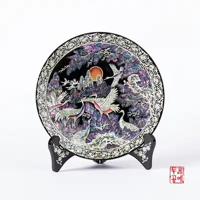 松鹤圆形托盘(小)