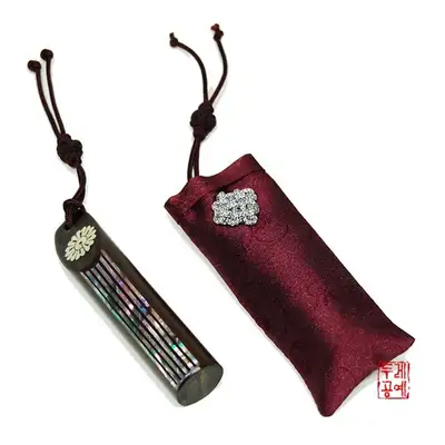 螺钿印章(圆形菊花纹)