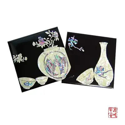 陶瓷紋樣杯墊套組 (2件)