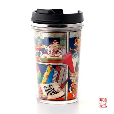 書架圖螺鈿保溫杯