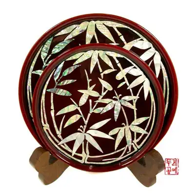 圓形托盤組[竹製]